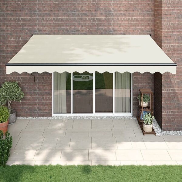Tenda na uvlačenje krem 4,5 x 3 m od tkanine i aluminija - Krema / 4.5 x 3 m