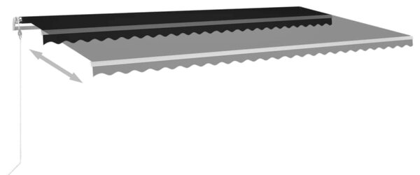Automatska tenda sa senzorom za vjetar LED 600x350 cm antracit - Antracitno siva / 600 x 350 cm