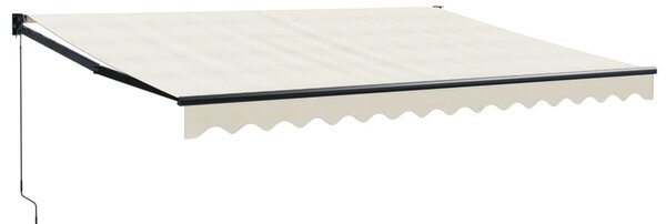 Tenda na uvlačenje krem 4,5 x 3 m od tkanine i aluminija - Krema / 4.5 x 3 m