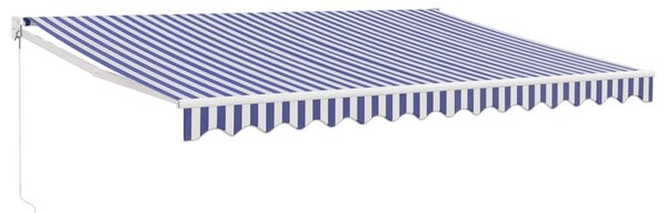 Tenda na uvlačenje plavo-bijela 4 x 3 m od tkanine i aluminija - Plava / 4 x 3 m