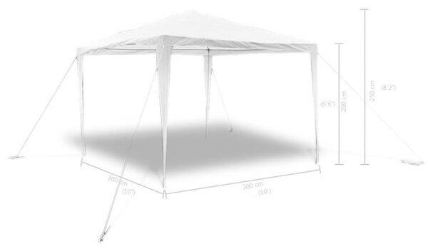 Šator za zabave 3 x 3 m - Bijela / 3 x 3 m