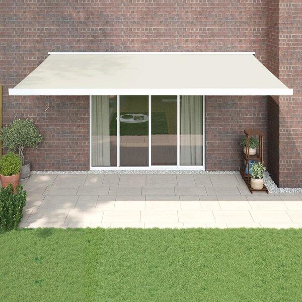Tenda na uvlačenje krem 5 x 3 m od tkanine i aluminija - Krema / 5 x 3 m