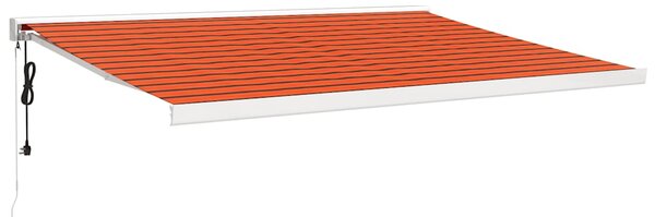 Tenda na uvlačenje narančasto-smeđa 4 x 3 m tkanina i aluminij - Narančasta / 4 x 3 m