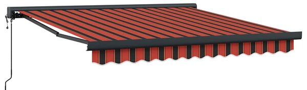Tenda na uvlačenje narančasto-smeđa 3x2,5 m tkanina i aluminij - Narančasta / 3 x 2.5 m