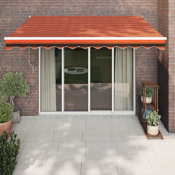 Tenda na uvlačenje narančasto-smeđa 3x2,5 m tkanina i aluminij - Narančasta / 3 x 2.5 m
