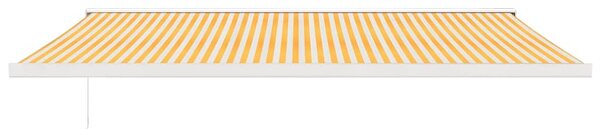 Tenda na uvlačenje žuto-bijela 5 x 3 m od tkanine i aluminija - Žuta / 5 x 3 m