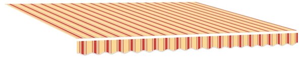 Tenda na uvlačenje žuto-bijela 4 x 3 m od tkanine i aluminija - Šarena / 4 x 3 m