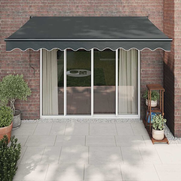 Tenda na uvlačenje antracit 3 x 2,5 m od tkanine i aluminija - Antracitno siva / 3 x 2.5 m