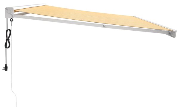 Tenda na uvlačenje žuto-bijela 5 x 3 m od tkanine i aluminija - Žuta / 5 x 3 m