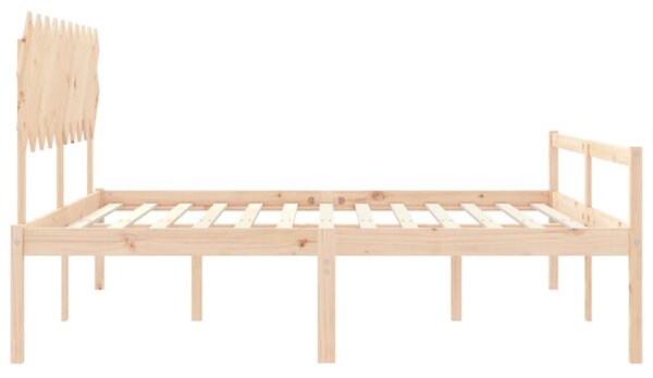 Krevet za starije s uzglavljem 200x200 cm od masivnog drva - Smeđa / 200 x 200 cm