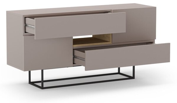 Siva/bež niska komoda 145x82 cm Titan – Marckeric