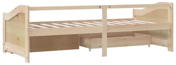 Trosjed / dnevni ležaj s ladicama 90x200 cm od masivne borovine - Smeđa / N/A