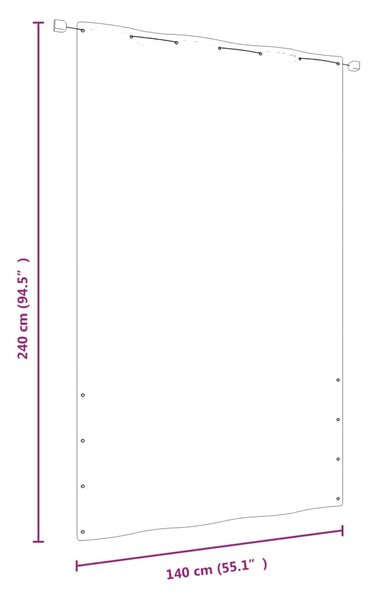 Balkonski zastor crveni 140 x 240 cm od tkanine Oxford - Crvena / 140 x 240 cm