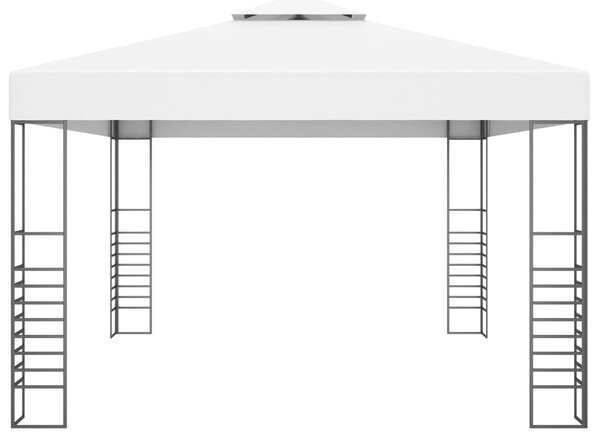Sjenica s LED svjetlosnim trakama 4 x 3 x 2,7 m bijela - Bijela / N/A