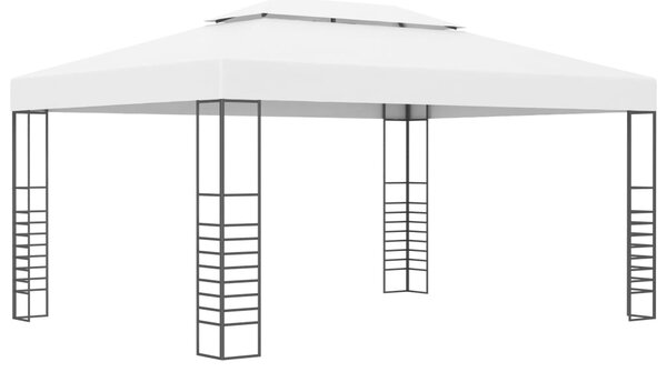 Sjenica s LED svjetlosnim trakama 4 x 3 x 2,7 m bijela - Bijela / N/A