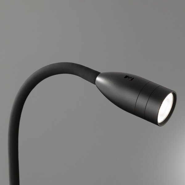 FISCHER & HONSEL Sten LED zidna svjetiljka s upravljanjem pokretima, crna, prigušiva, Crno, Dnevni boravak/blagovaonica, Metal, Svjetlo za čitanje