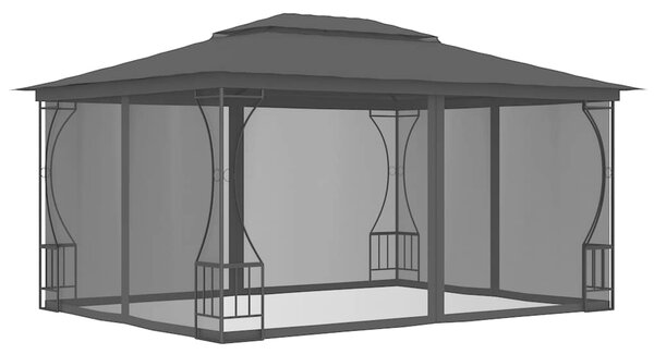 Sjenica s mrežama 300 x 400 x 265 cm antracit - Antracitno siva / 300 x 400 x 265 cm