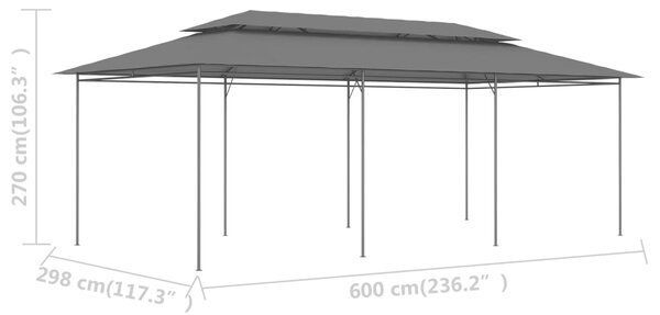 Sjenica 600 x 298 x 270 cm antracit - Antracitno siva / N/A