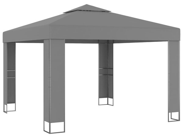 Sjenica s dvostrukim krovom 3 x 3 m antracit - Antracitno siva / 3 x 3 m