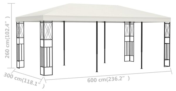 Sjenica od tkanine 3 x 6 m krem - Krema / 3 x 6 m
