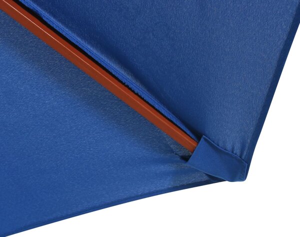 Suncobran s drvenim stupom 300 x 258 cm plavi - Plava / N/A