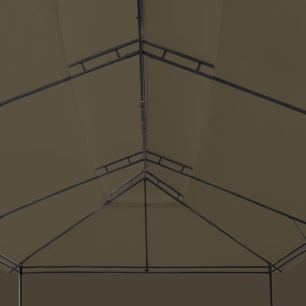 Sjenica sa zastorima 600 x 298 x 270 cm smeđe-siva 180 g/m² - Tupe / N/A