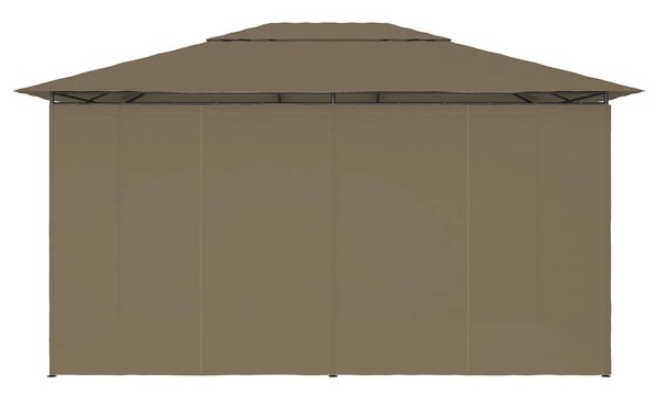 Vrtni šator sa zavjesama 4 x 3 m smeđe-sivi 180 g/m² - Tupe / N/A