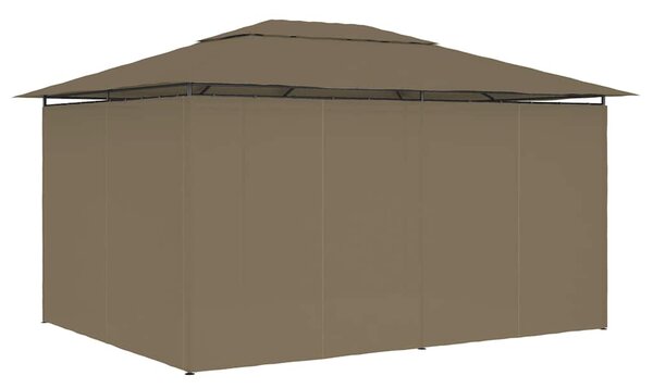 Vrtni šator sa zavjesama 4 x 3 m smeđe-sivi 180 g/m² - Tupe / N/A