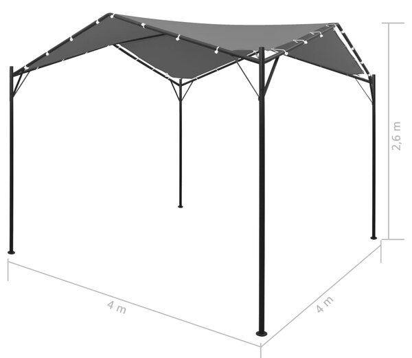Sjenica 4 x 4 m antracit - Antracitno siva