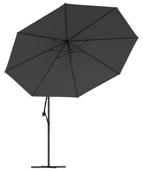 Konzolni vrtni suncobran s aluminijskim stupom 350 cm antracit - Antracitno siva / N/A