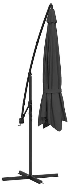 Konzolni vrtni suncobran s aluminijskim stupom 350 cm antracit - Antracitno siva / N/A