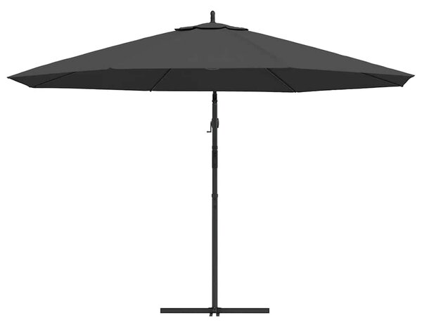 Konzolni vrtni suncobran s aluminijskim stupom 350 cm antracit - Antracitno siva / N/A