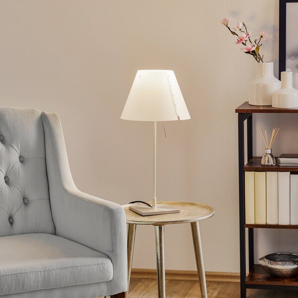Luceplan Costanzina stolna lampa aluminij, bijela, Bijela, Dnevni boravak/blagovaonica, Metal