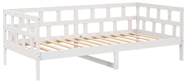 Dnevni ležaj bijeli od masivne borovine 90 x 190 cm - Bijela / 90 x 190 cm