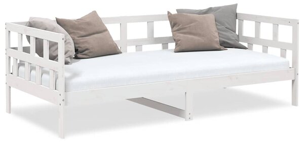 Dnevni ležaj bijeli od masivne borovine 90 x 190 cm - Bijela / 90 x 190 cm