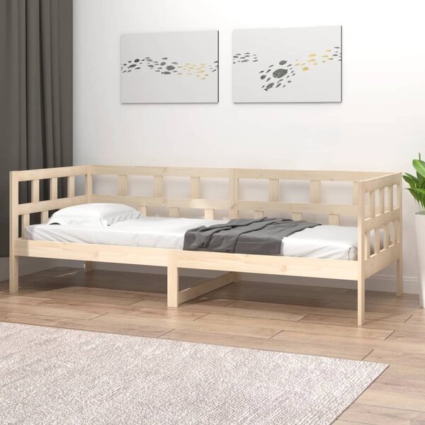 Dnevni ležaj od masivne borovine 90 x 200 cm - Smeđa / 90 x 200 cm