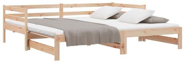 Dnevni krevet na izvlačenje bez madraca 90x190 cm - Smeđa / 90 x 190 cm