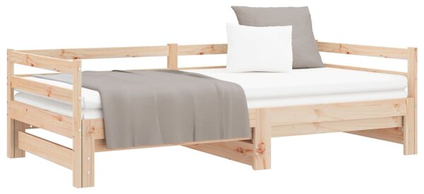 Dnevni krevet na izvlačenje bez madraca 90x190 cm - Smeđa / 90 x 190 cm