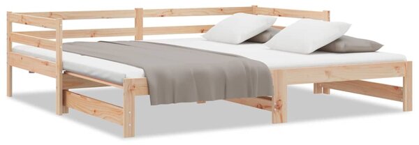 Dnevni krevet na izvlačenje bez madraca 90x190 cm - Smeđa / 90 x 190 cm