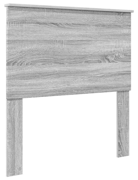 Krevet s od storage Siva Sonoma 75 x 190 cm Konstruirano drvo - Siva / 75 x 190 cm