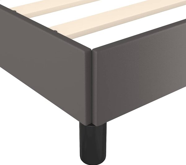 Okvir kreveta s uzglavljem bez madraca sivi 200x200 cm - Siva / 200 x 200 cm