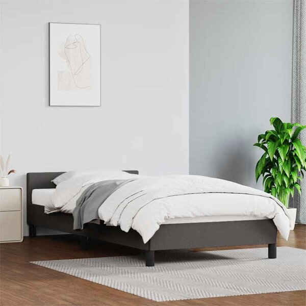 Okvir kreveta s uzglavljem bez madraca sivi 100x200 cm - Siva / 100 x 200 cm