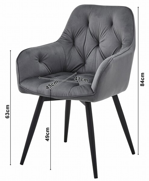 Stolica Jork 360 - Dark grey