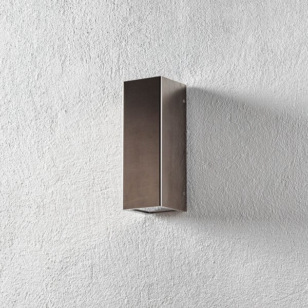 LCD Vanjska zidna svjetiljka Senta, nehrđajući čelik, Metalik, Metal, Zidni kvadrat