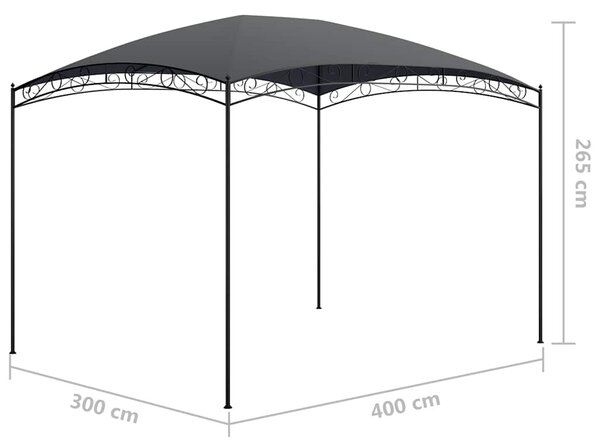 Sjenica 3 x 4 x 2,65 m antracit 180 g/m² - Antracitno siva / 3 x 4 x 2.65 m