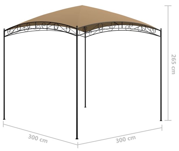 Sjenica 3 x 3 x 2,65 m smeđesiva 180 g/m² - Tupe / 3 x 3 x 2.65 m