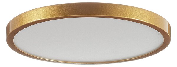 ORION LED stropna svjetiljka Vika, okrugla, mat zlatna, Ø 30cm, Zlato / mjed, Dnevni boravak/blagovaonica, Metal