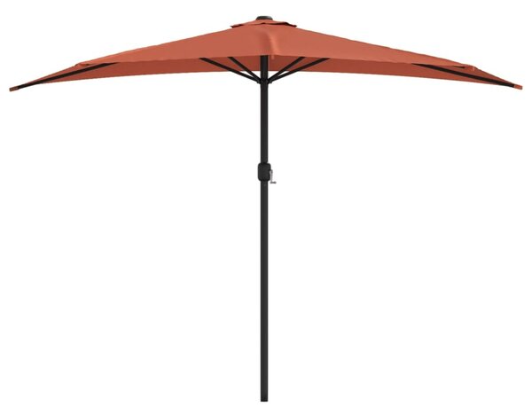 Balkonski suncobran terakota 300 x 155 x 223 cm polukružni - Smeđa / N/A
