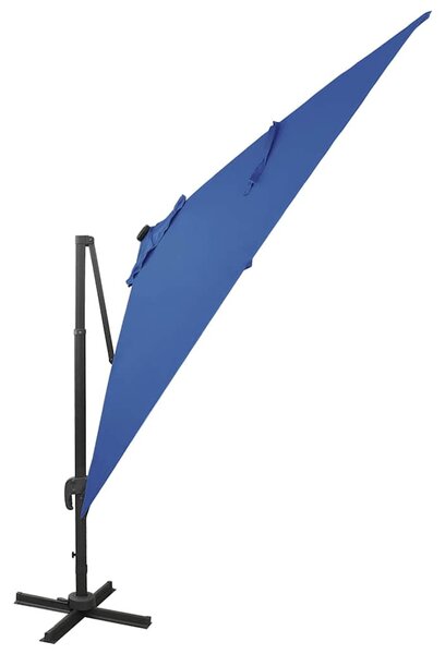 Konzolni vrtni suncobran sa stupom LED 300 cm azurnoplavi - Plava / N/A