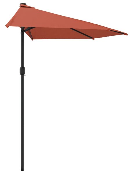 Balkonski suncobran terakota 300 x 155 x 223 cm polukružni - Smeđa / N/A